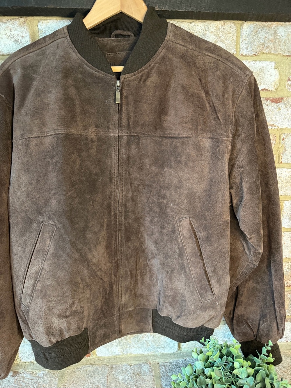 croft & barrow | Brown Suede Bomber Jacket | M